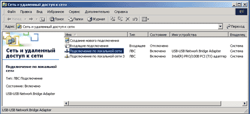 USB настройка сети