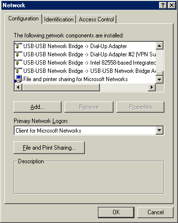 USB-USB Network Bridge