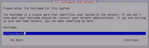 Установка Ubuntu – Имя хоста