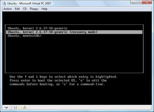 Установка Ubuntu – GRUB, режим восстановления