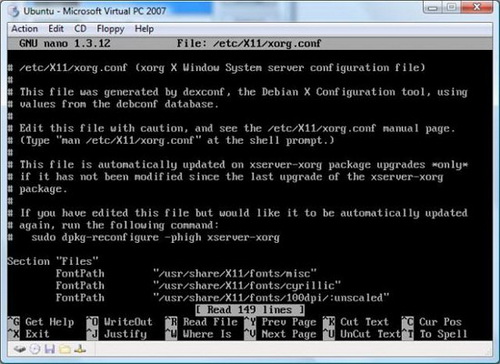 Установка Ubuntu – Изменяем xorg.conf