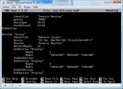 Установка Ubuntu – Параметр DefaultDepth