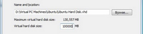 Virtual PC 2007 – Создание виртуального диска