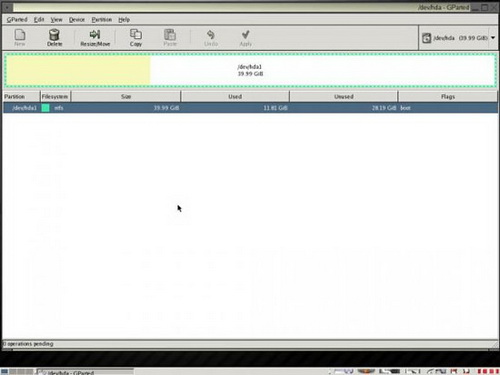 GParted - GNOME Partition Editor