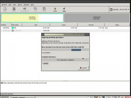 GParted - GNOME Partition Editor